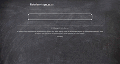 Desktop Screenshot of historiccottages.co.za